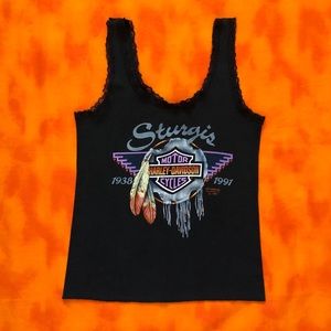 Vintage 3D emblem Harley Davidson tank top